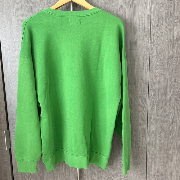 Vibrant Green Crewneck Sweatshirt for Men - Picture 2 of 3
